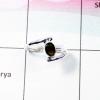 Ring Size- 6 Black Opal Cut A Ring - NDR814 AMAY02 A Cut Elegant Black Opal Solid 925 Sterling Silver Plain Ring